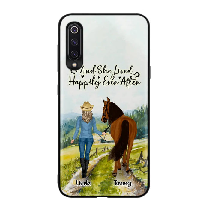 Custom Personalized Horse Girl Phone Case - Upto 4 Horses - Best Gift For Horse Lover - Just A Girl Who Loves Horses - Case For Xiaomi, Huawei & Oppo