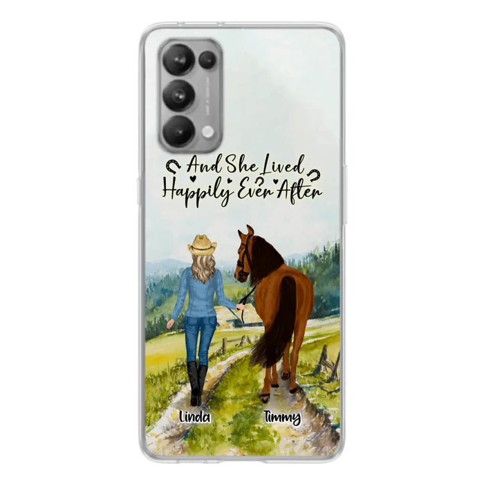 Custom Personalized Horse Girl Phone Case - Upto 4 Horses - Best Gift For Horse Lover - Just A Girl Who Loves Horses - Case For Xiaomi, Huawei & Oppo