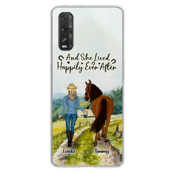 Custom Personalized Horse Girl Phone Case - Upto 4 Horses - Best Gift For Horse Lover - Just A Girl Who Loves Horses - Case For Xiaomi, Huawei & Oppo