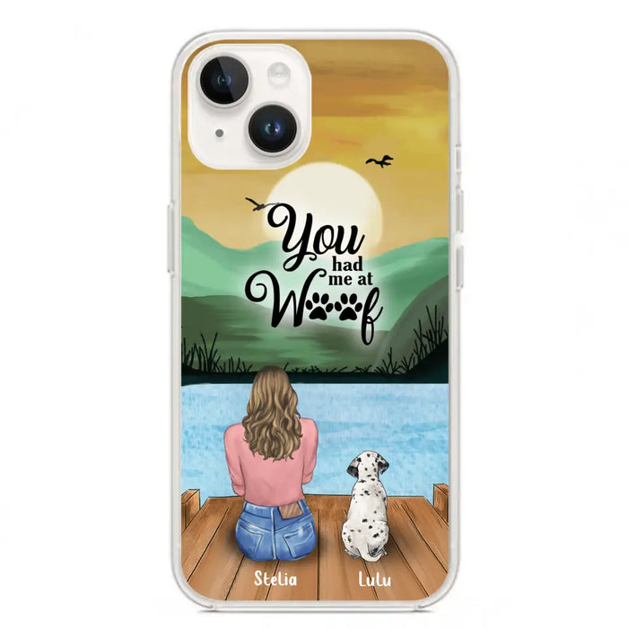 Custom Personalized Dog Mom Phone Case - Gifts For Dog Lover With Upto 4 Dogs - You Had Me At Woof - The New Version for iPhone 14 Series