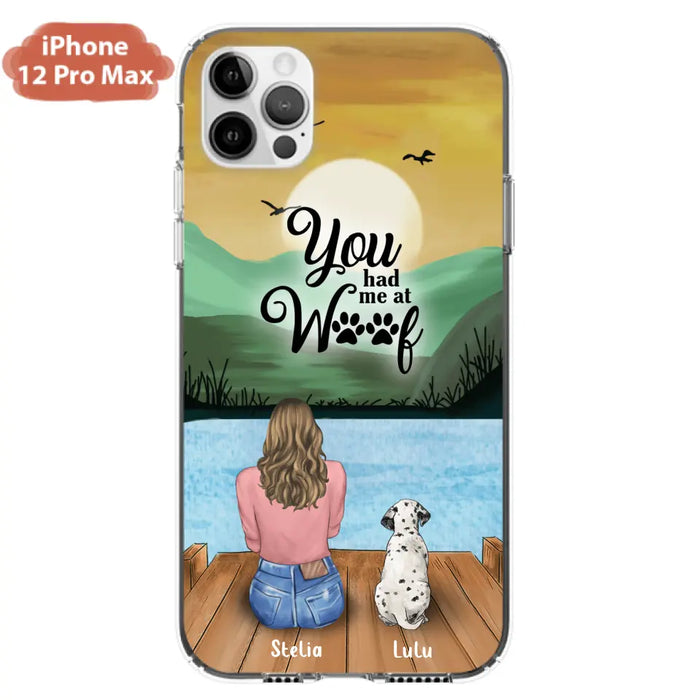 Custom Personalized Dog Mom Phone Case - Gifts For Dog Lover With Upto 4 Dogs - You Had Me At Woof - The New Version for iPhone 14 Series