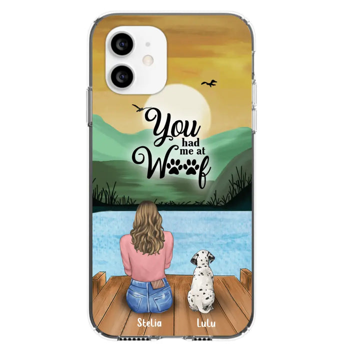 Custom Personalized Dog Mom Phone Case - Gifts For Dog Lover With Upto 4 Dogs - You Had Me At Woof - The New Version for iPhone 14 Series