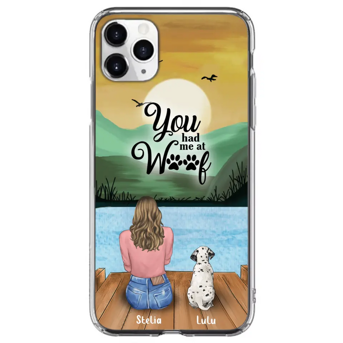 Custom Personalized Dog Mom Phone Case - Gifts For Dog Lover With Upto 4 Dogs - You Had Me At Woof - The New Version for iPhone 14 Series