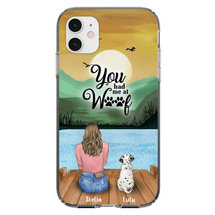 Custom Personalized Dog Mom Phone Case - Gifts For Dog Lover With Upto 4 Dogs - You Had Me At Woof - The New Version for iPhone 14 Series