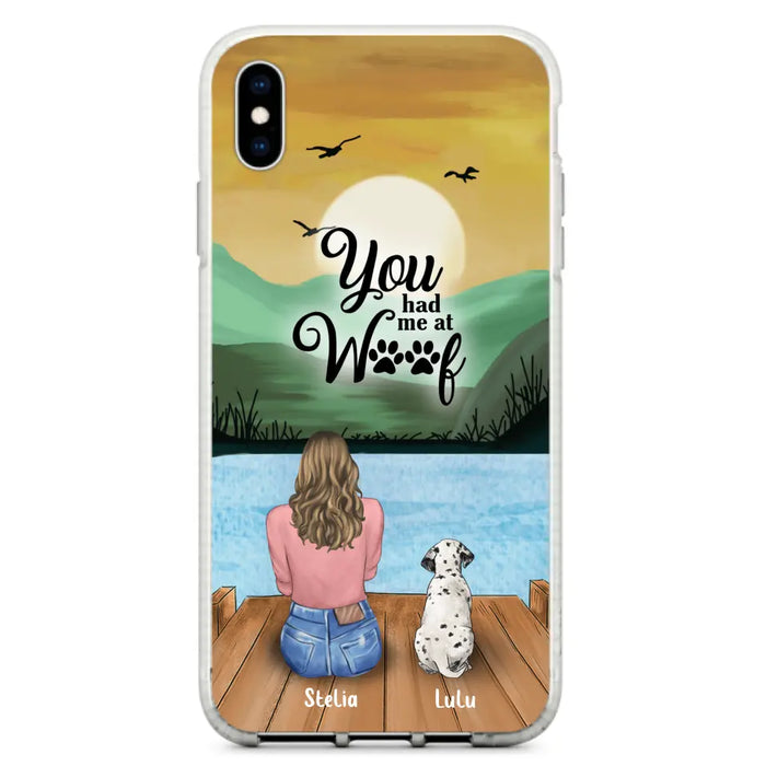 Custom Personalized Dog Mom Phone Case - Gifts For Dog Lover With Upto 4 Dogs - You Had Me At Woof - The New Version for iPhone 14 Series