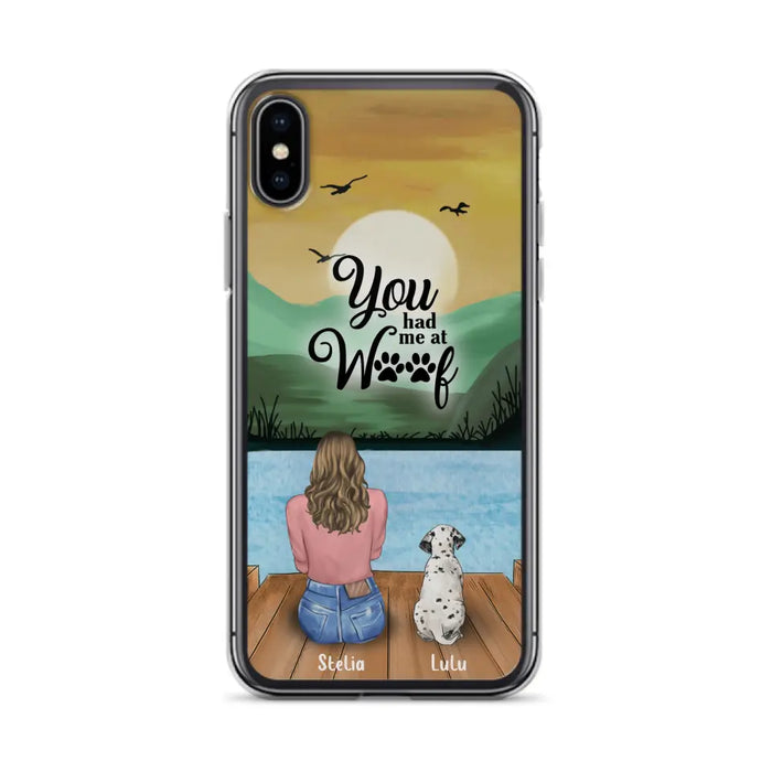 Custom Personalized Dog Mom Phone Case - Gifts For Dog Lover With Upto 4 Dogs - You Had Me At Woof - The New Version for iPhone 14 Series