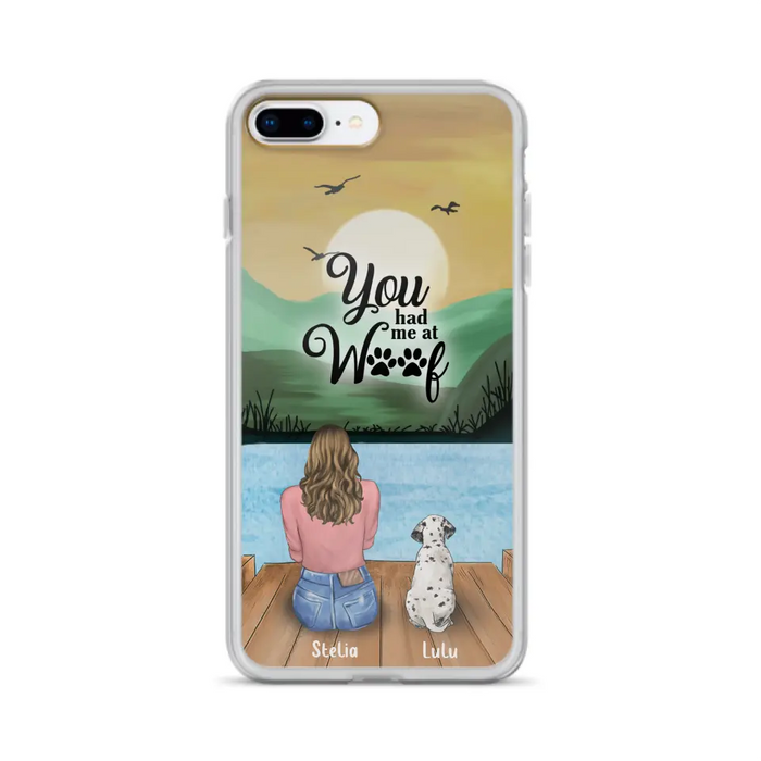 Custom Personalized Dog Mom Phone Case - Gifts For Dog Lover With Upto 4 Dogs - You Had Me At Woof - The New Version for iPhone 14 Series