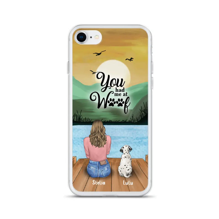 Custom Personalized Dog Mom Phone Case - Gifts For Dog Lover With Upto 4 Dogs - You Had Me At Woof - The New Version for iPhone 14 Series