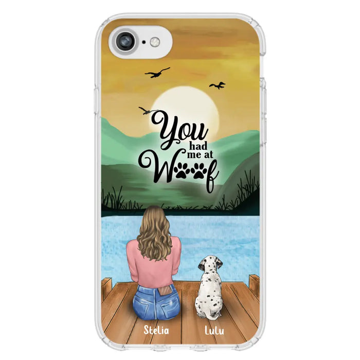 Custom Personalized Dog Mom Phone Case - Gifts For Dog Lover With Upto 4 Dogs - You Had Me At Woof - The New Version for iPhone 14 Series