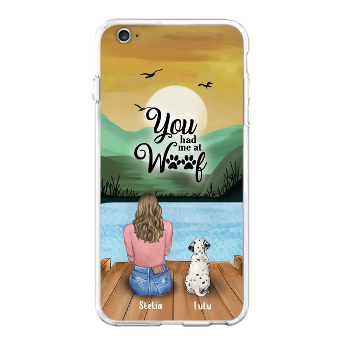 Custom Personalized Dog Mom Phone Case - Gifts For Dog Lover With Upto 4 Dogs - You Had Me At Woof - The New Version for iPhone 14 Series