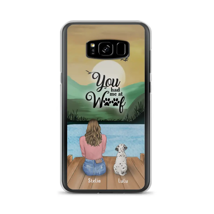 Custom Personalized Dog Mom Phone Case - Gifts For Dog Lover With Upto 4 Dogs - You Had Me At Woof - The New Version for iPhone 14 Series