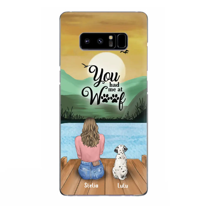 Custom Personalized Dog Mom Phone Case - Gifts For Dog Lover With Upto 4 Dogs - You Had Me At Woof - The New Version for iPhone 14 Series