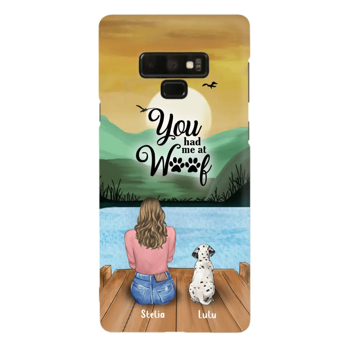 Custom Personalized Dog Mom Phone Case - Gifts For Dog Lover With Upto 4 Dogs - You Had Me At Woof - The New Version for iPhone 14 Series