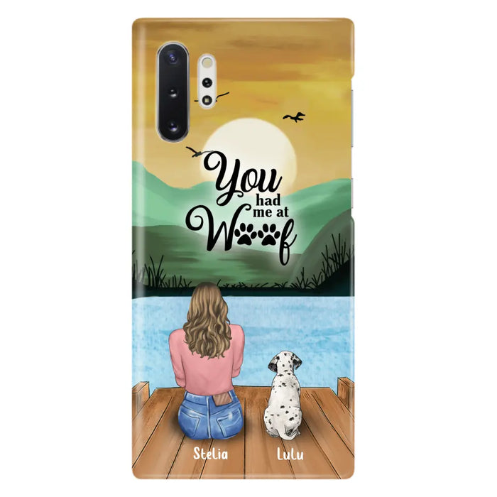 Custom Personalized Dog Mom Phone Case - Gifts For Dog Lover With Upto 4 Dogs - You Had Me At Woof - The New Version for iPhone 14 Series