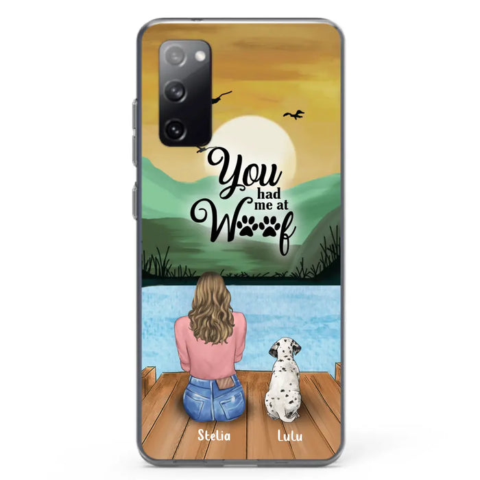 Custom Personalized Dog Mom Phone Case - Gifts For Dog Lover With Upto 4 Dogs - You Had Me At Woof - The New Version for iPhone 14 Series