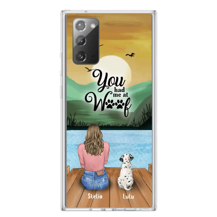 Custom Personalized Dog Mom Phone Case - Gifts For Dog Lover With Upto 4 Dogs - You Had Me At Woof - The New Version for iPhone 14 Series