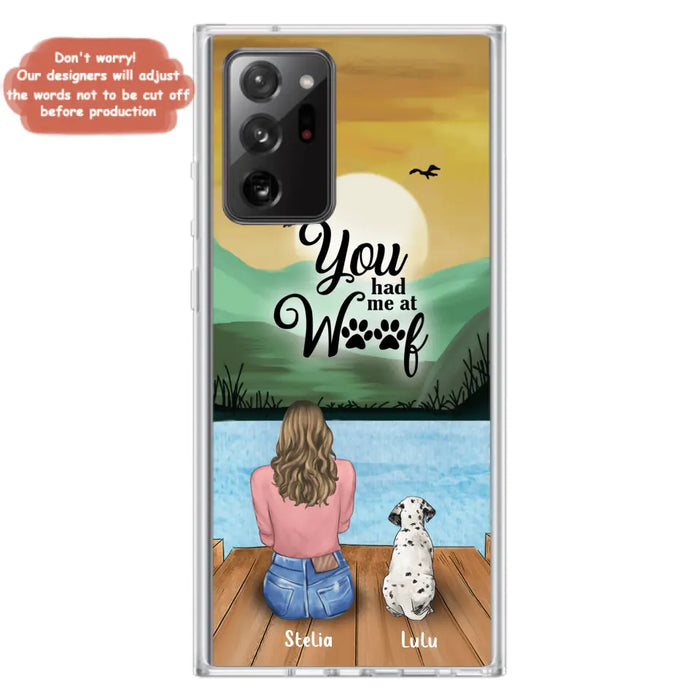 Custom Personalized Dog Mom Phone Case - Gifts For Dog Lover With Upto 4 Dogs - You Had Me At Woof - The New Version for iPhone 14 Series