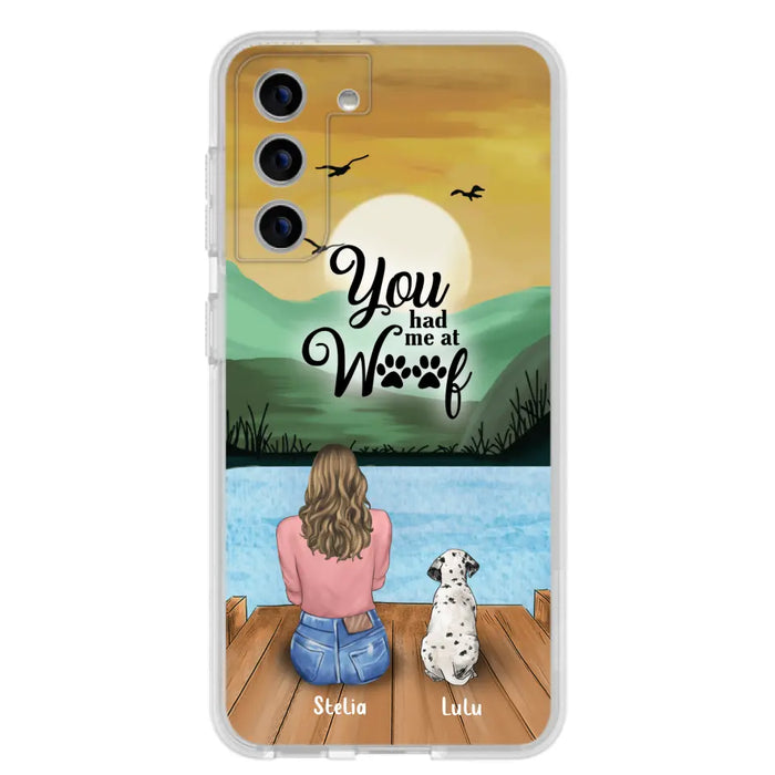 Custom Personalized Dog Mom Phone Case - Gifts For Dog Lover With Upto 4 Dogs - You Had Me At Woof - The New Version for iPhone 14 Series