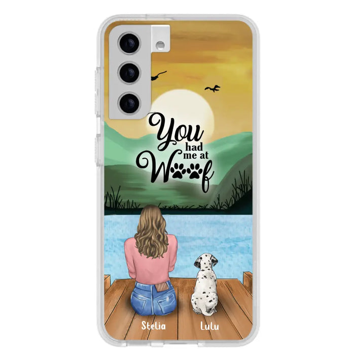 Custom Personalized Dog Mom Phone Case - Gifts For Dog Lover With Upto 4 Dogs - You Had Me At Woof - The New Version for iPhone 14 Series