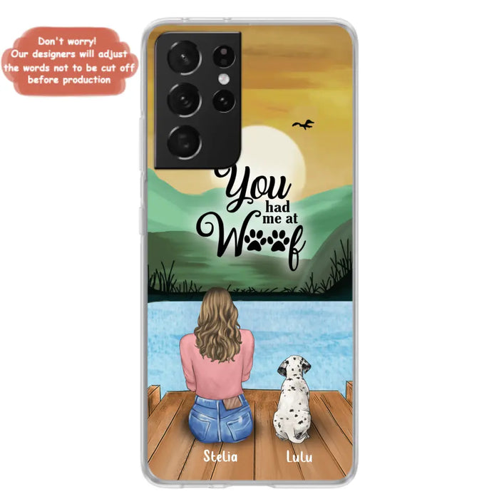 Custom Personalized Dog Mom Phone Case - Gifts For Dog Lover With Upto 4 Dogs - You Had Me At Woof - The New Version for iPhone 14 Series