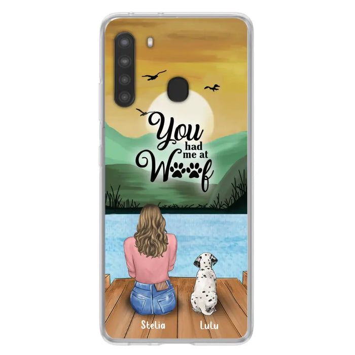 Custom Personalized Dog Mom Phone Case - Gifts For Dog Lover With Upto 4 Dogs - You Had Me At Woof - The New Version for iPhone 14 Series