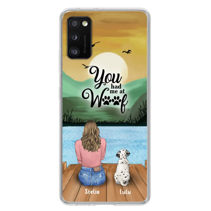 Custom Personalized Dog Mom Phone Case - Gifts For Dog Lover With Upto 4 Dogs - You Had Me At Woof - The New Version for iPhone 14 Series