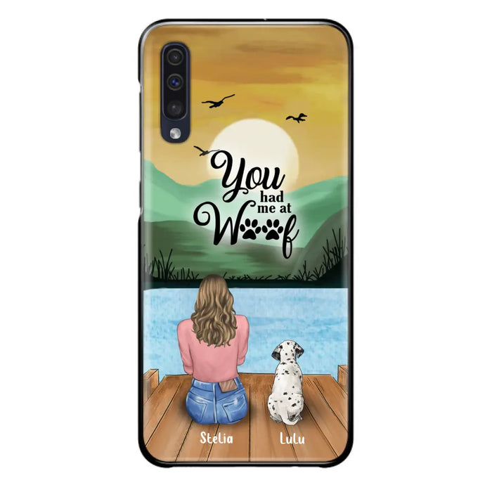 Custom Personalized Dog Mom Phone Case - Gifts For Dog Lover With Upto 4 Dogs - You Had Me At Woof - The New Version for iPhone 14 Series