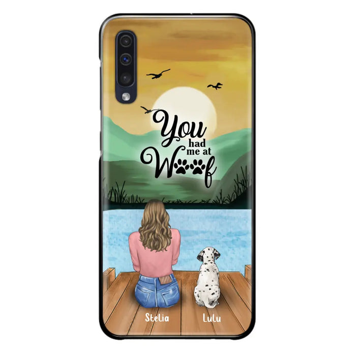 Custom Personalized Dog Mom Phone Case - Gifts For Dog Lover With Upto 4 Dogs - You Had Me At Woof - The New Version for iPhone 14 Series