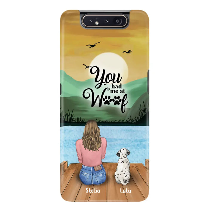 Custom Personalized Dog Mom Phone Case - Gifts For Dog Lover With Upto 4 Dogs - You Had Me At Woof - The New Version for iPhone 14 Series