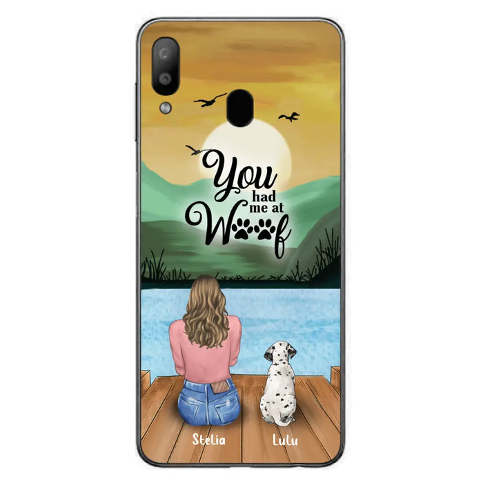 Custom Personalized Dog Mom Phone Case - Gifts For Dog Lover With Upto 4 Dogs - You Had Me At Woof - The New Version for iPhone 14 Series