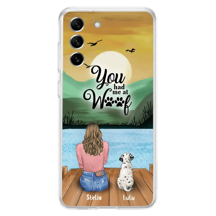 Custom Personalized Dog Mom Phone Case - Gifts For Dog Lover With Upto 4 Dogs - You Had Me At Woof - The New Version for iPhone 14 Series