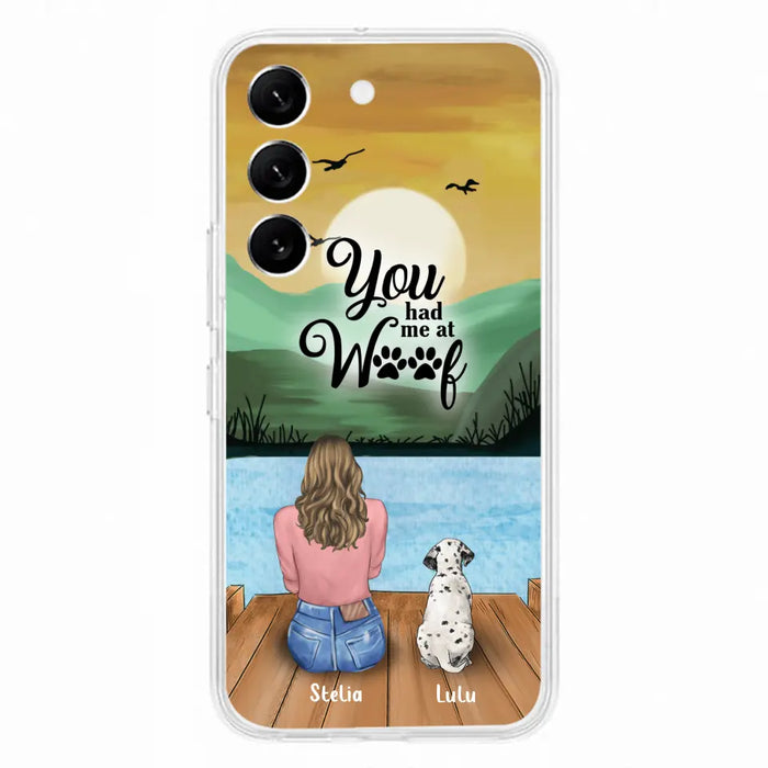 Custom Personalized Dog Mom Phone Case - Gifts For Dog Lover With Upto 4 Dogs - You Had Me At Woof - The New Version for iPhone 14 Series