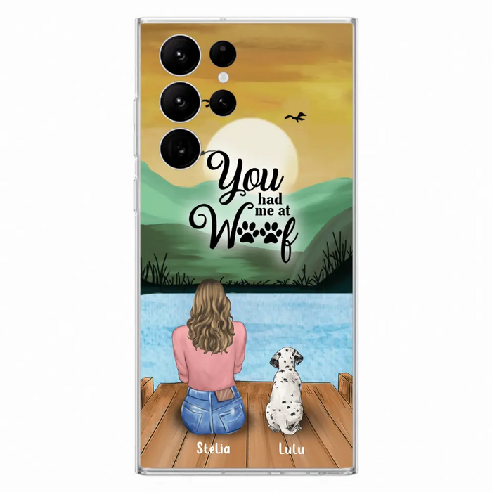 Custom Personalized Dog Mom Phone Case - Gifts For Dog Lover With Upto 4 Dogs - You Had Me At Woof - The New Version for iPhone 14 Series