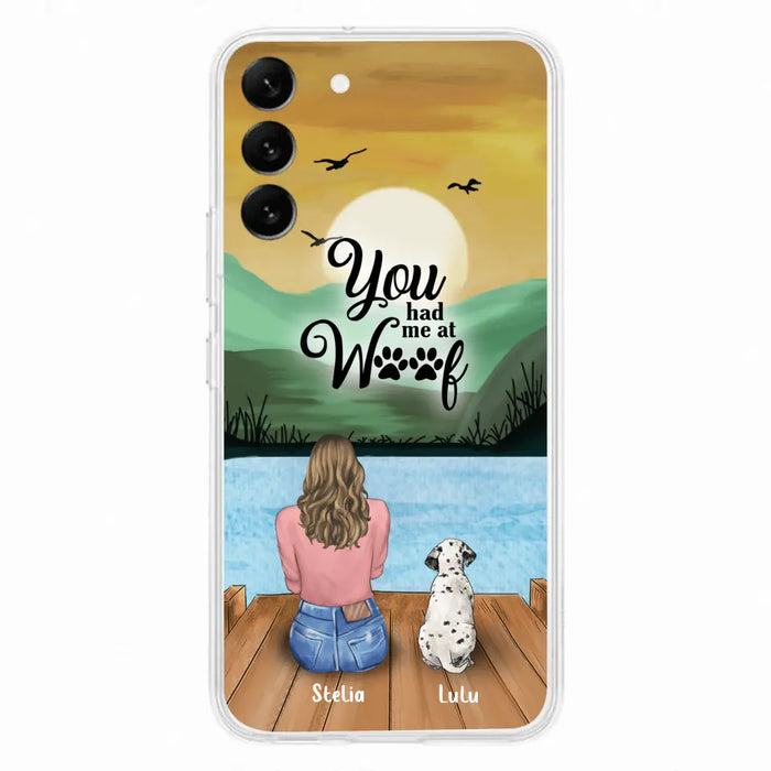 Custom Personalized Dog Mom Phone Case - Gifts For Dog Lover With Upto 4 Dogs - You Had Me At Woof - The New Version for iPhone 14 Series