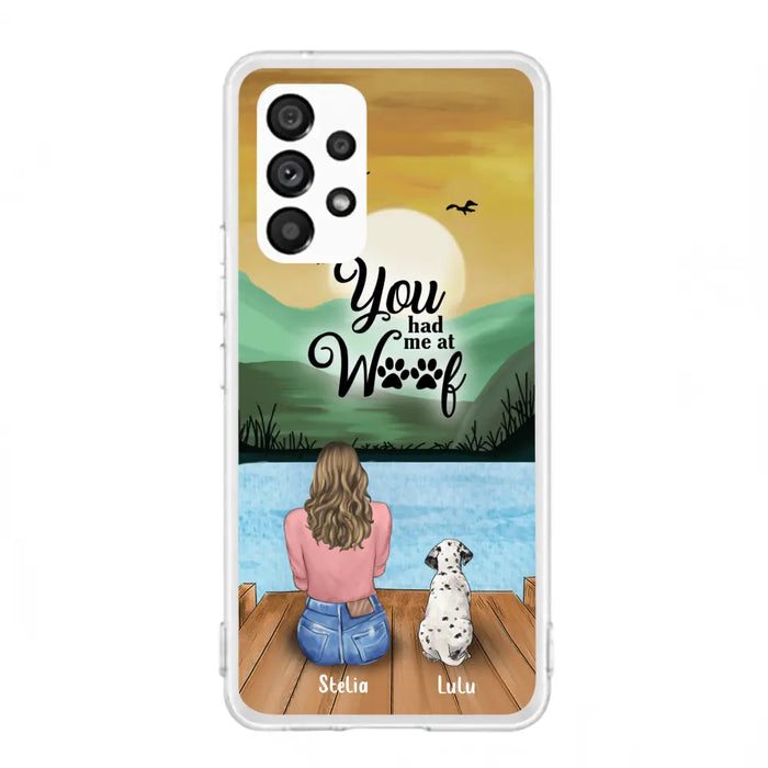 Custom Personalized Dog Mom Phone Case - Gifts For Dog Lover With Upto 4 Dogs - You Had Me At Woof - The New Version for iPhone 14 Series