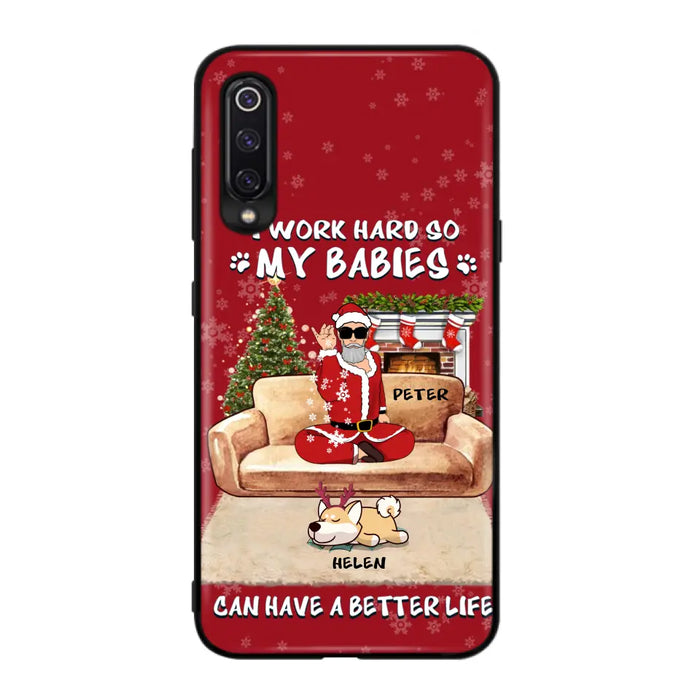 Custom Personalized Christmas Pet Dad Phone Case - Man With Upto 4 Pets - Gift For Cat/ Dog Lover - Case For Xiaomi, Oppo And Huawei