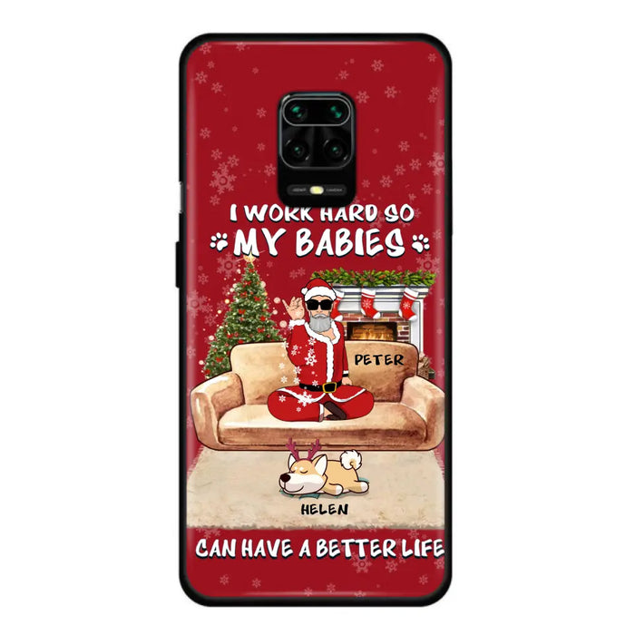 Custom Personalized Christmas Pet Dad Phone Case - Man With Upto 4 Pets - Gift For Cat/ Dog Lover - Case For Xiaomi, Oppo And Huawei