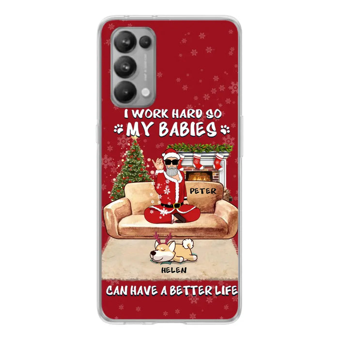 Custom Personalized Christmas Pet Dad Phone Case - Man With Upto 4 Pets - Gift For Cat/ Dog Lover - Case For Xiaomi, Oppo And Huawei