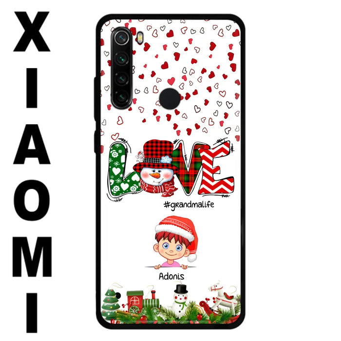 Custom Personalized Christmas Grandmalife Phone Case - Upto 6 Kids - Christmas Gift For Grandma, Mama - Case For Xiaomi, Oppo And Huawei