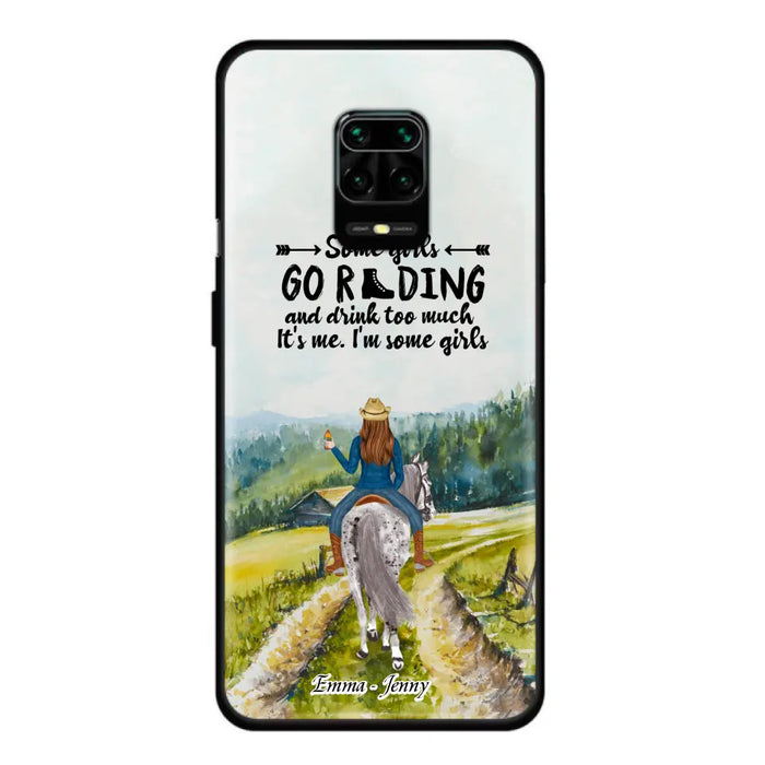 Custom Personalized Riding Horse Phone Case - Upto 2 Girls - Best Gift For Horse Lover/Friends - Some Girls Go Riding And Drink Too Much It's Me - Case For Xiaomi, Huawei & Oppo