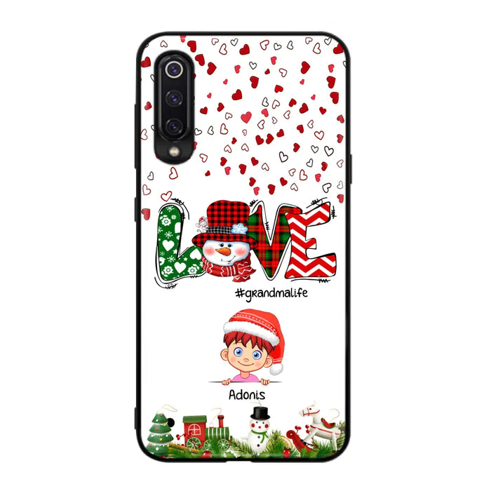 Custom Personalized Christmas Grandmalife Phone Case - Upto 6 Kids - Christmas Gift For Grandma, Mama - Case For Xiaomi, Oppo And Huawei