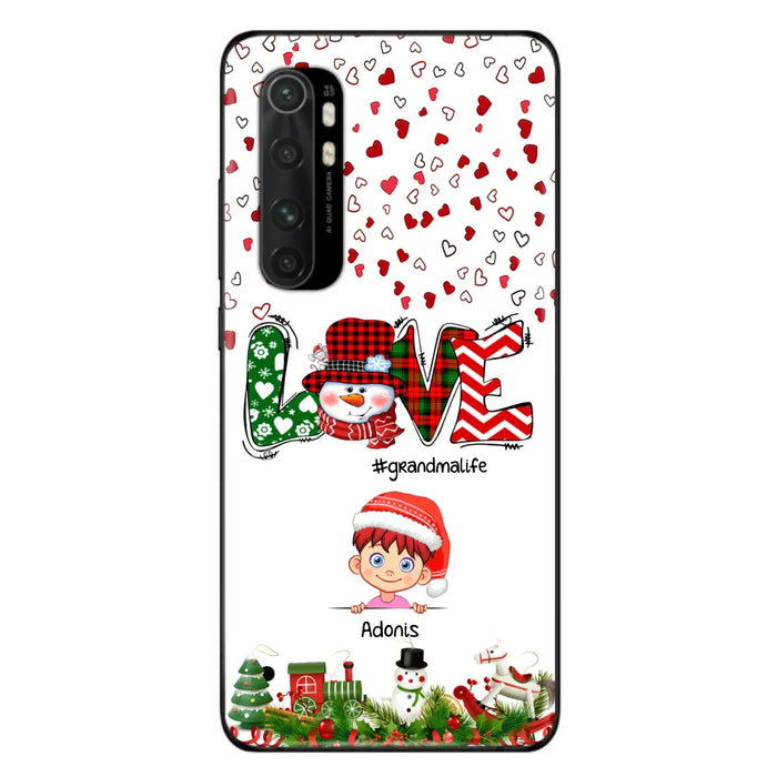 Custom Personalized Christmas Grandmalife Phone Case - Upto 6 Kids - Christmas Gift For Grandma, Mama - Case For Xiaomi, Oppo And Huawei