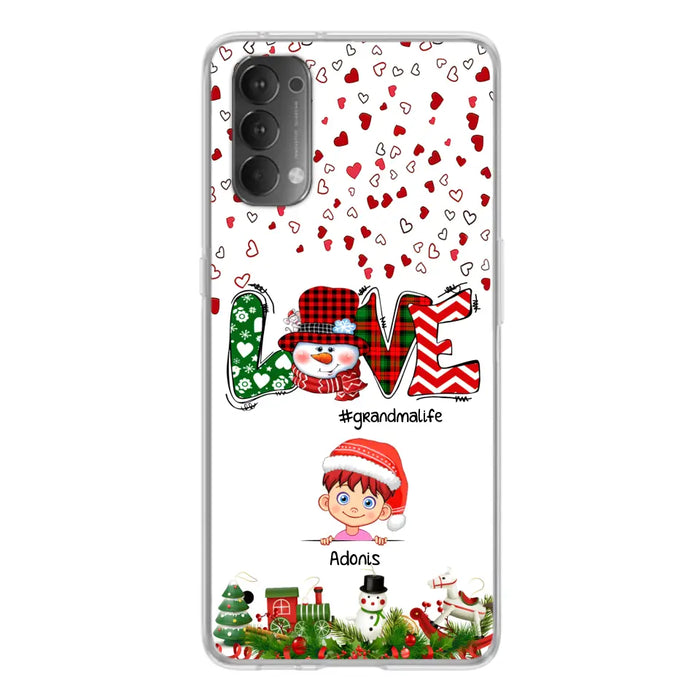 Custom Personalized Christmas Grandmalife Phone Case - Upto 6 Kids - Christmas Gift For Grandma, Mama - Case For Xiaomi, Oppo And Huawei