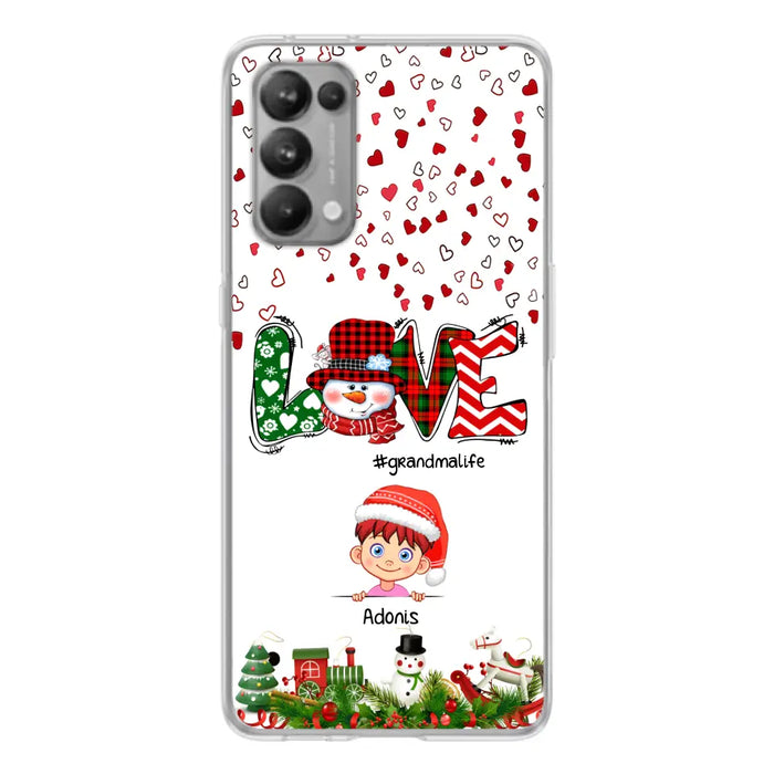 Custom Personalized Christmas Grandmalife Phone Case - Upto 6 Kids - Christmas Gift For Grandma, Mama - Case For Xiaomi, Oppo And Huawei