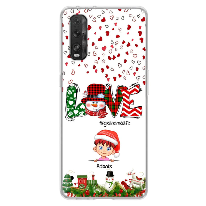 Custom Personalized Christmas Grandmalife Phone Case - Upto 6 Kids - Christmas Gift For Grandma, Mama - Case For Xiaomi, Oppo And Huawei