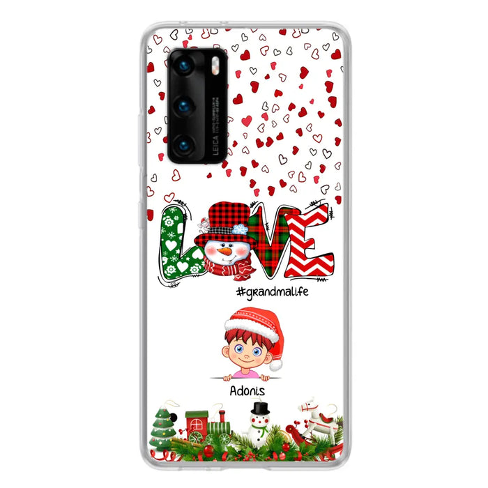 Custom Personalized Christmas Grandmalife Phone Case - Upto 6 Kids - Christmas Gift For Grandma, Mama - Case For Xiaomi, Oppo And Huawei