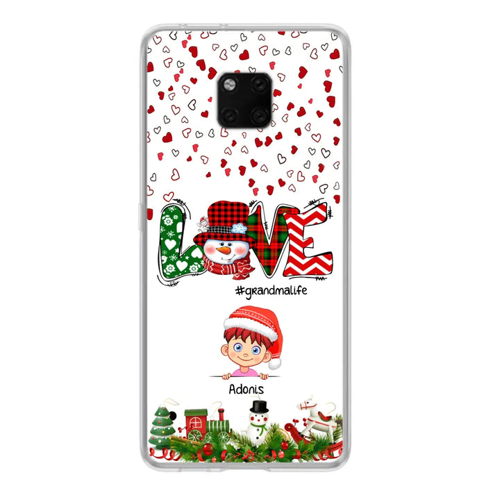 Custom Personalized Christmas Grandmalife Phone Case - Upto 6 Kids - Christmas Gift For Grandma, Mama - Case For Xiaomi, Oppo And Huawei