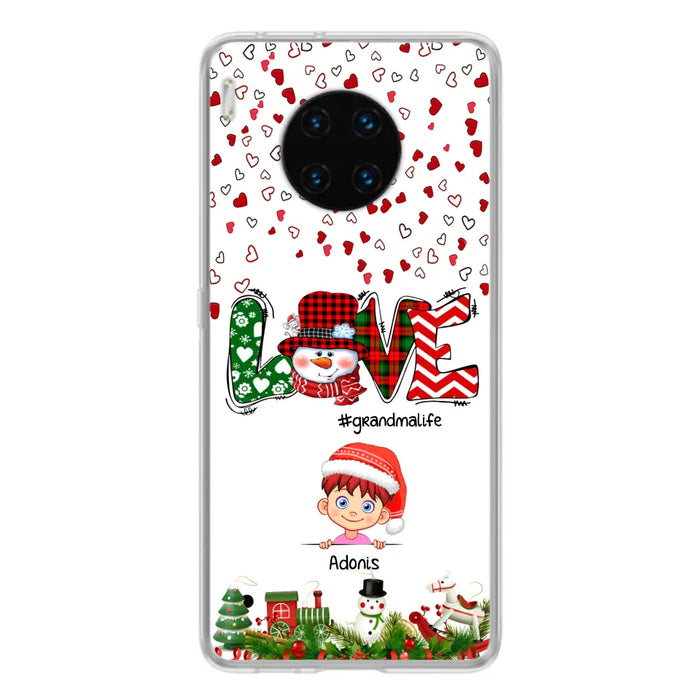 Custom Personalized Christmas Grandmalife Phone Case - Upto 6 Kids - Christmas Gift For Grandma, Mama - Case For Xiaomi, Oppo And Huawei