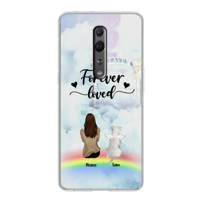 Personalized Memorial Pets Phone Case - Man/Woman With Up to 4 Pets - Memorial Gift For Dog Lovers/Cat Lovers - Forever Loved - For Xiaomi, Oppo And Huawei Phone Case - AXSIO5
