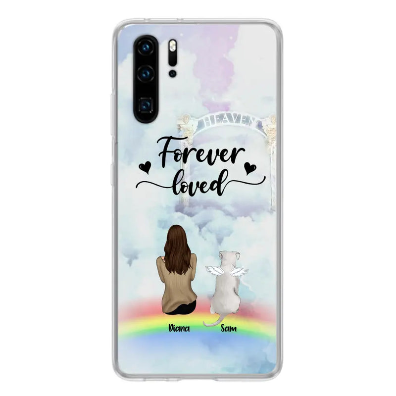 Personalized Memorial Pets Phone Case - Man/Woman With Up to 4 Pets - Memorial Gift For Dog Lovers/Cat Lovers - Forever Loved - For Xiaomi, Oppo And Huawei Phone Case - AXSIO5